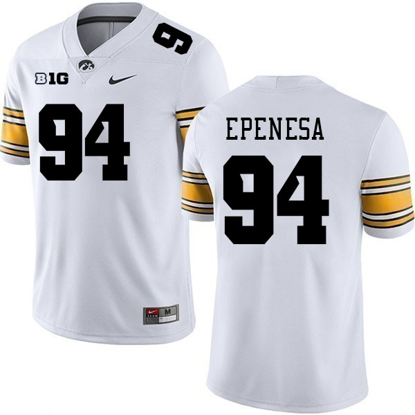 Iowa Hawkeyes #94 A.J. Epenesa College Football Jerseys Stitched Sale-White